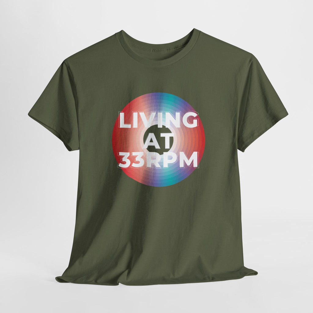 Living at 33rpm Men's Vinyl T-Shirt