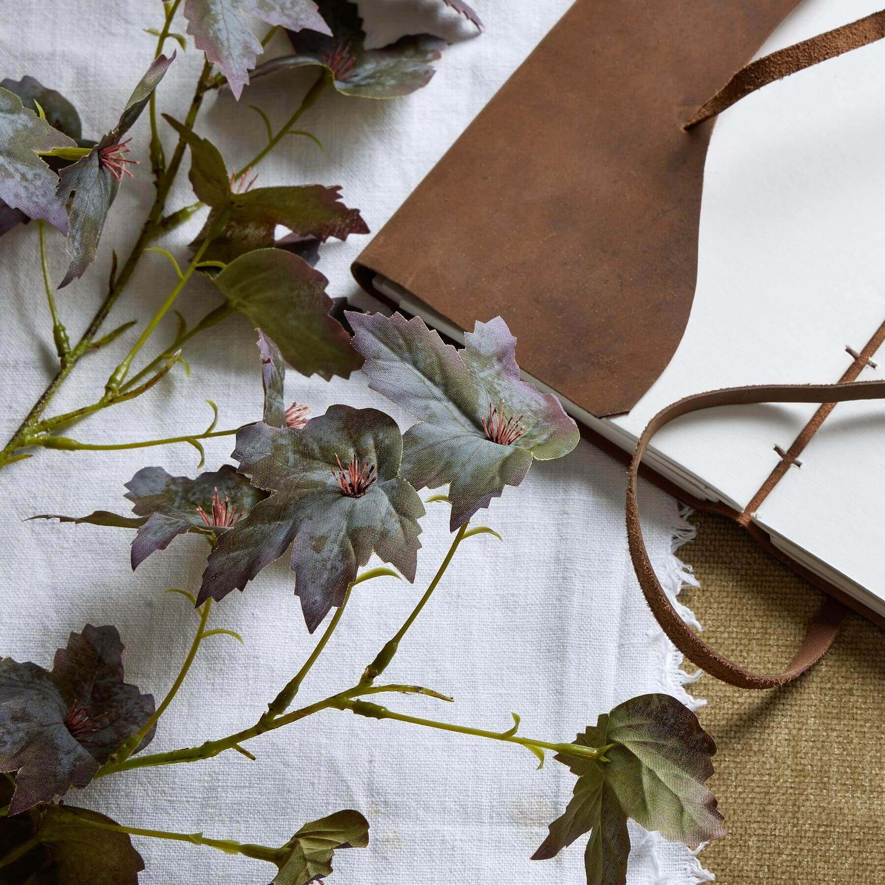 Lifelike autumn stem with amber and burgundy foliage, 38-inch artificial fall decor for vases or centerpieces by sostter at brixbailey.com