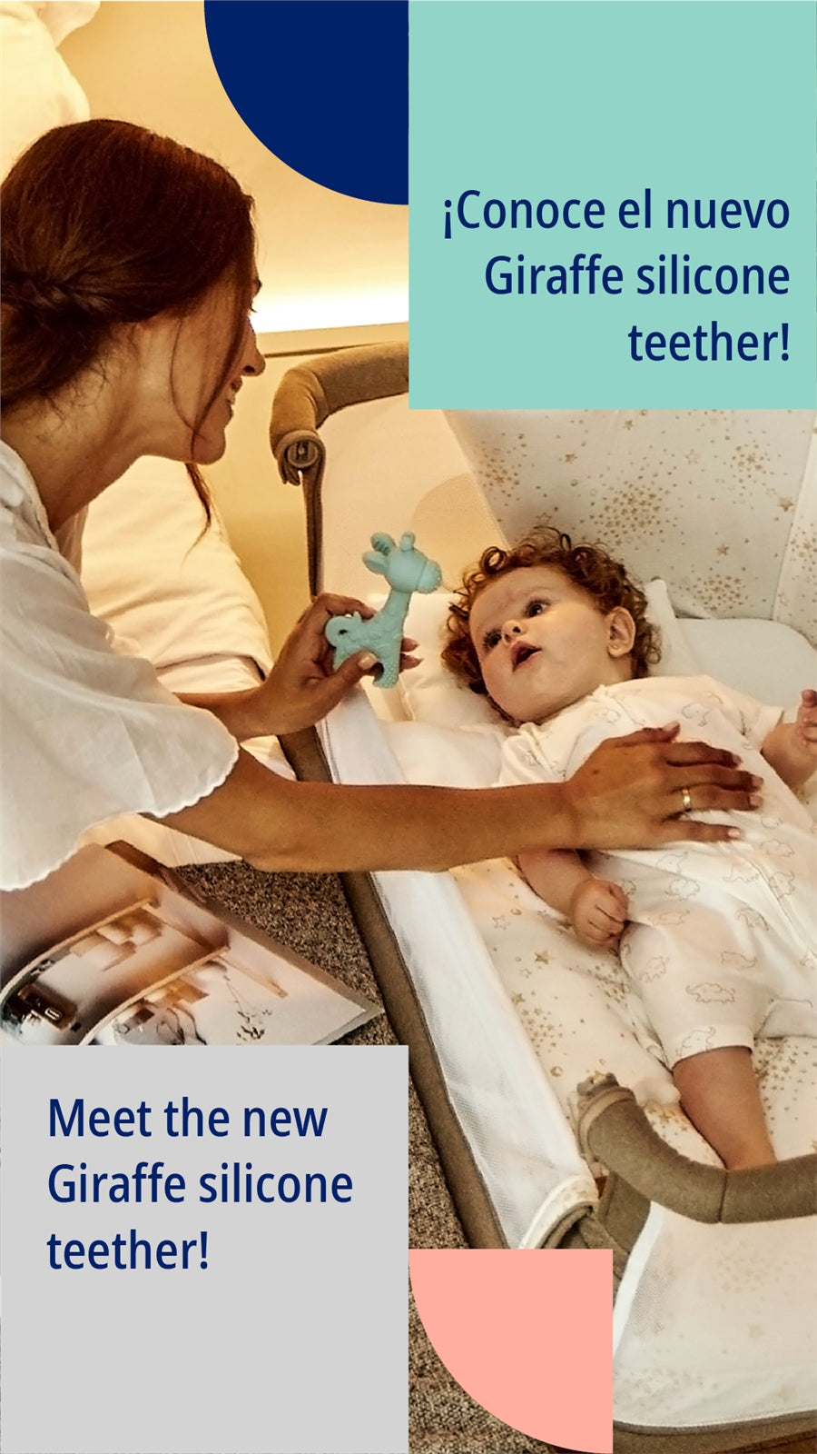 Giraffe Silicone Teether Ring for Babies