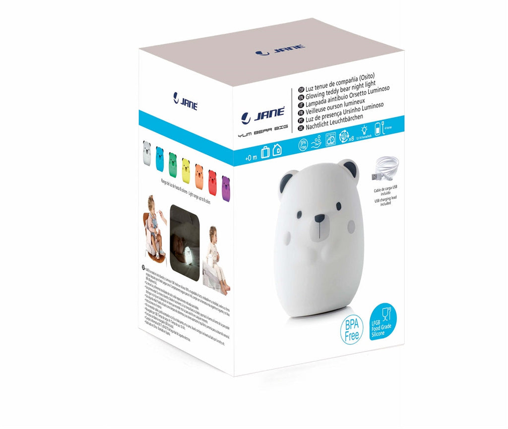 Yum Bear Big Silicone Night Light Rechargeable Colour Changing Sensory Lamp