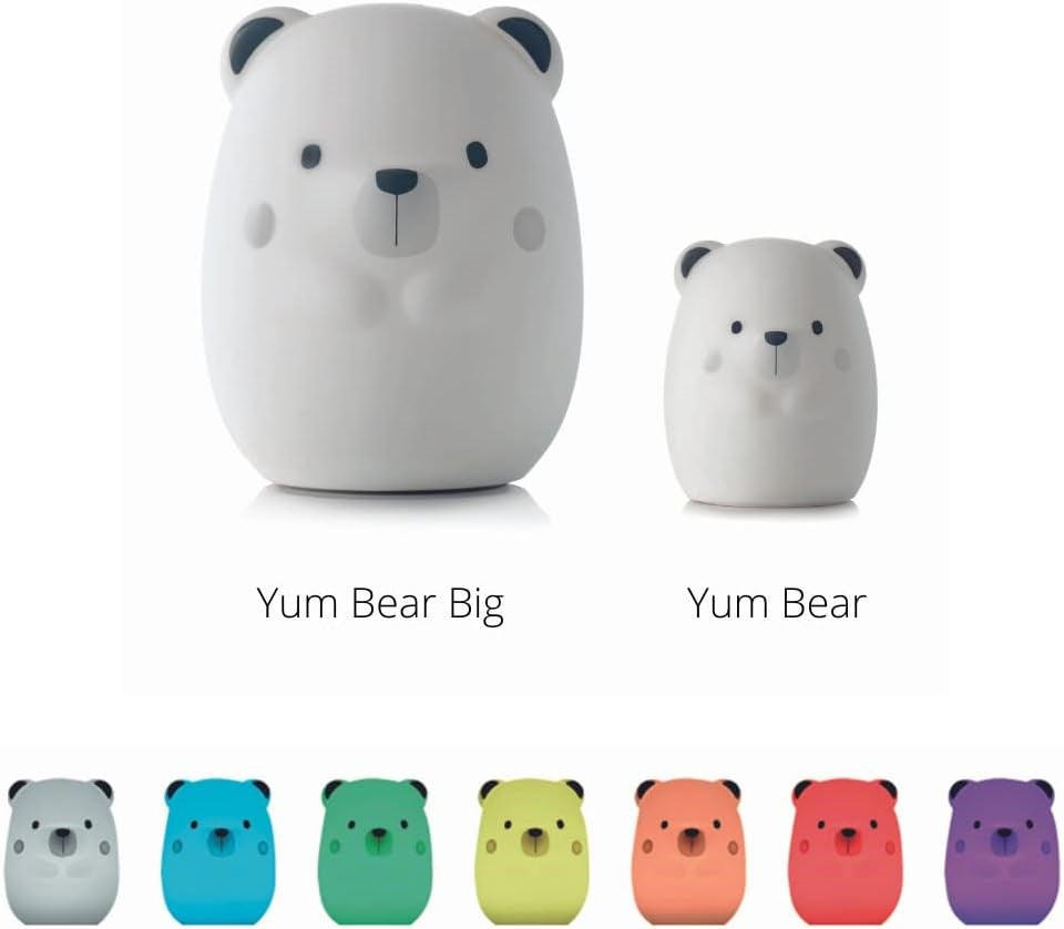 Yum Bear Silicone Night Light Multicolour Sensory Lamp for Babies