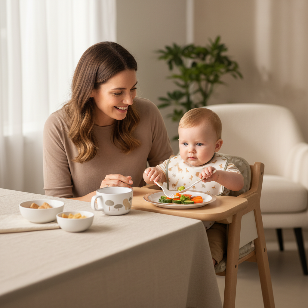 5 Piece Wild Animal Melamine Baby Crockery Set