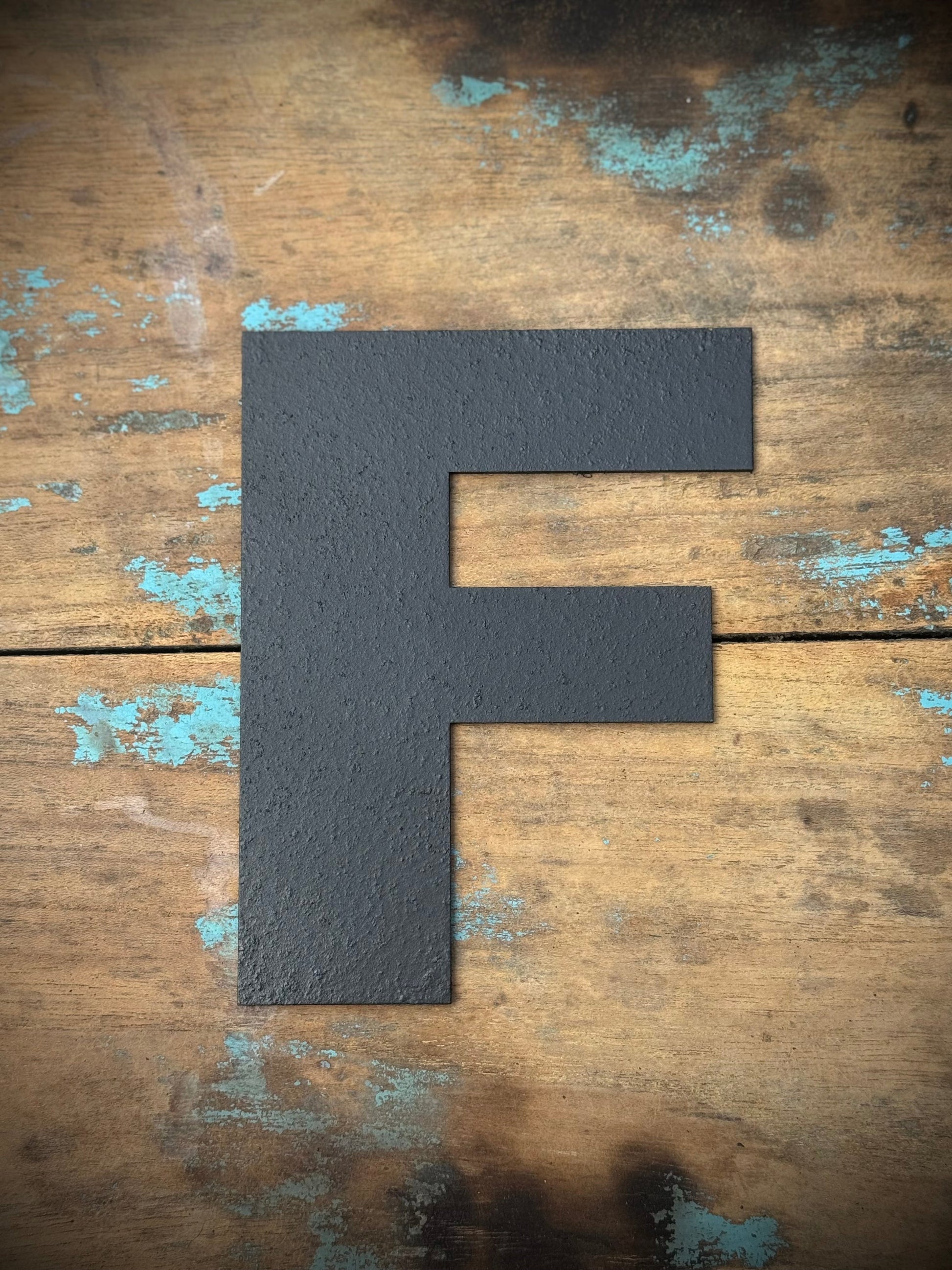 Black Metal Letters 12 inch and 5 inch Rustic Industrial Wall Decor