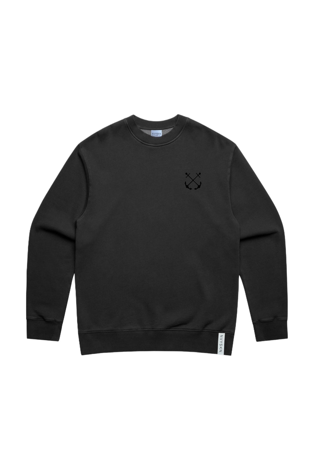 Mens Crossed Anchor Jumper Navy
