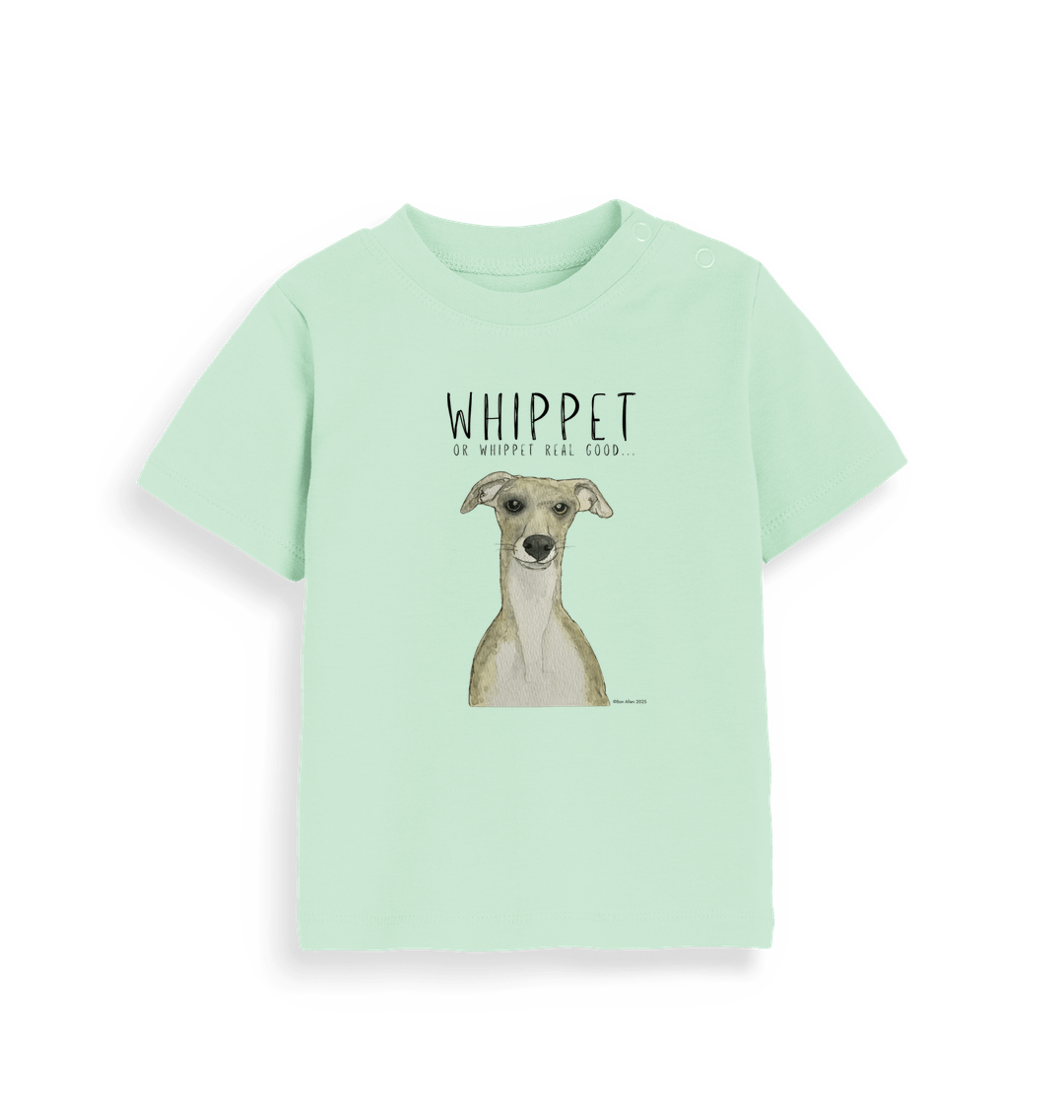 Tiny Human Big Whippet Energy Baby T Shirt