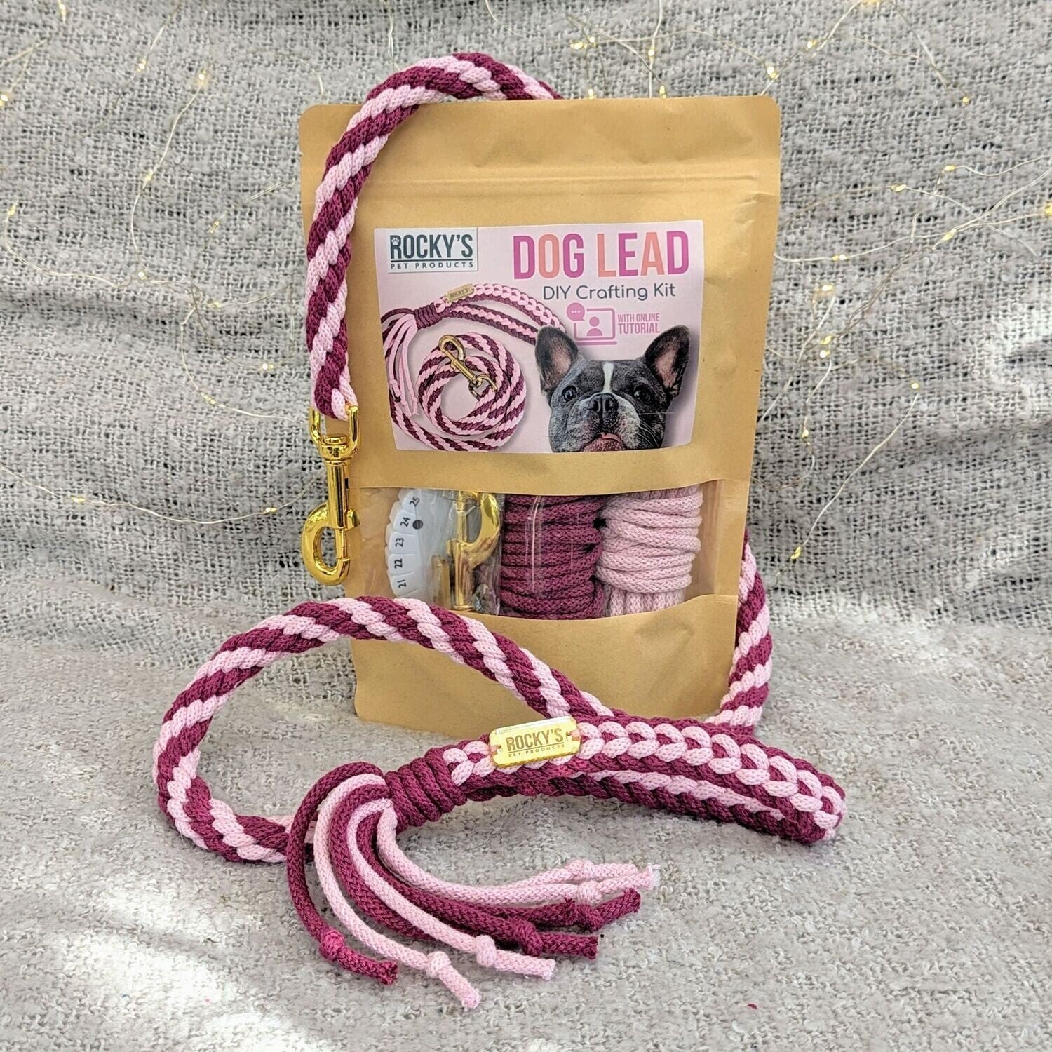 Make Your Own Dog Lead Craft Kit in Pink