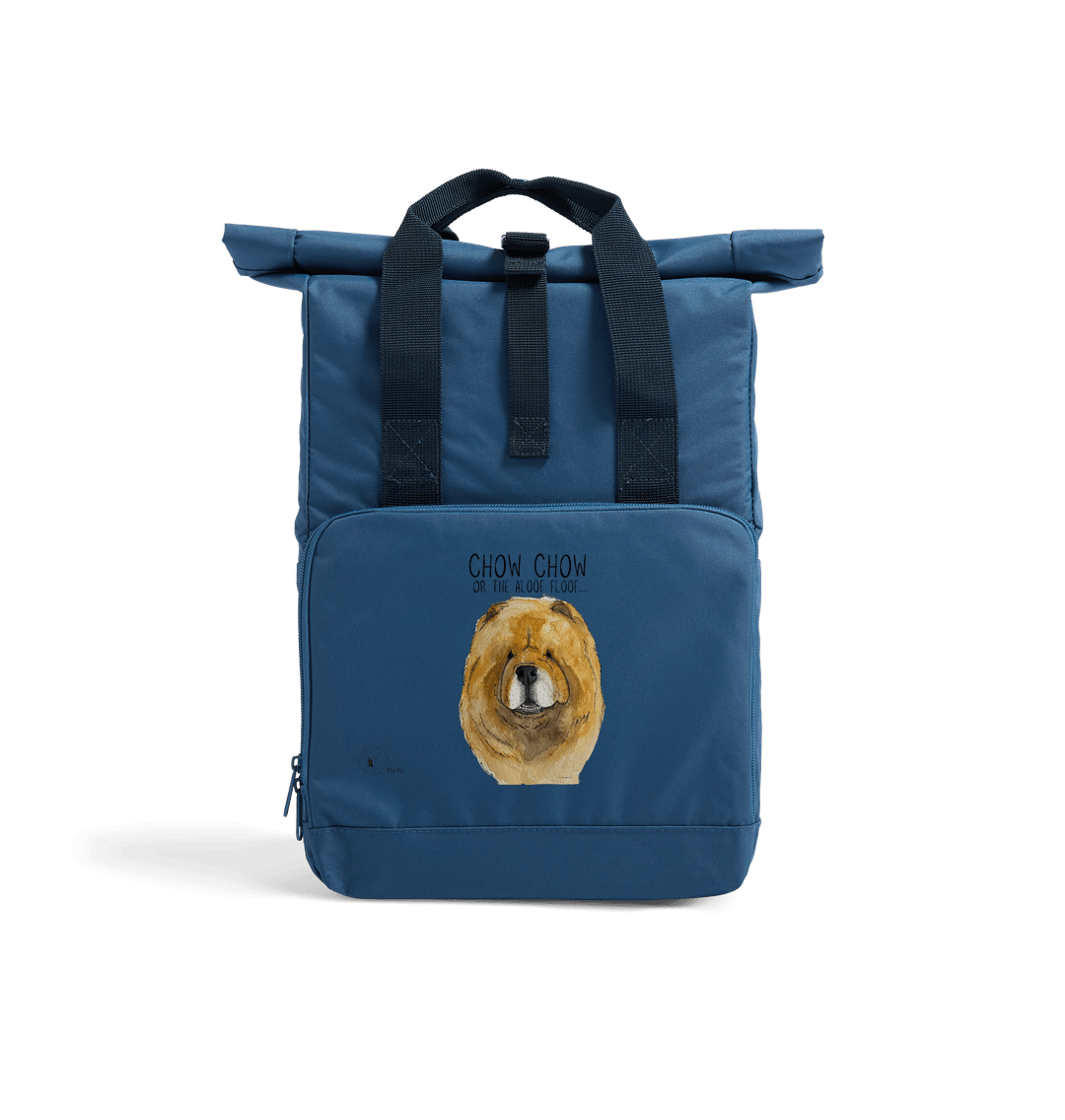 Red Chow Chow Roll Top Backpack for Dog Lovers