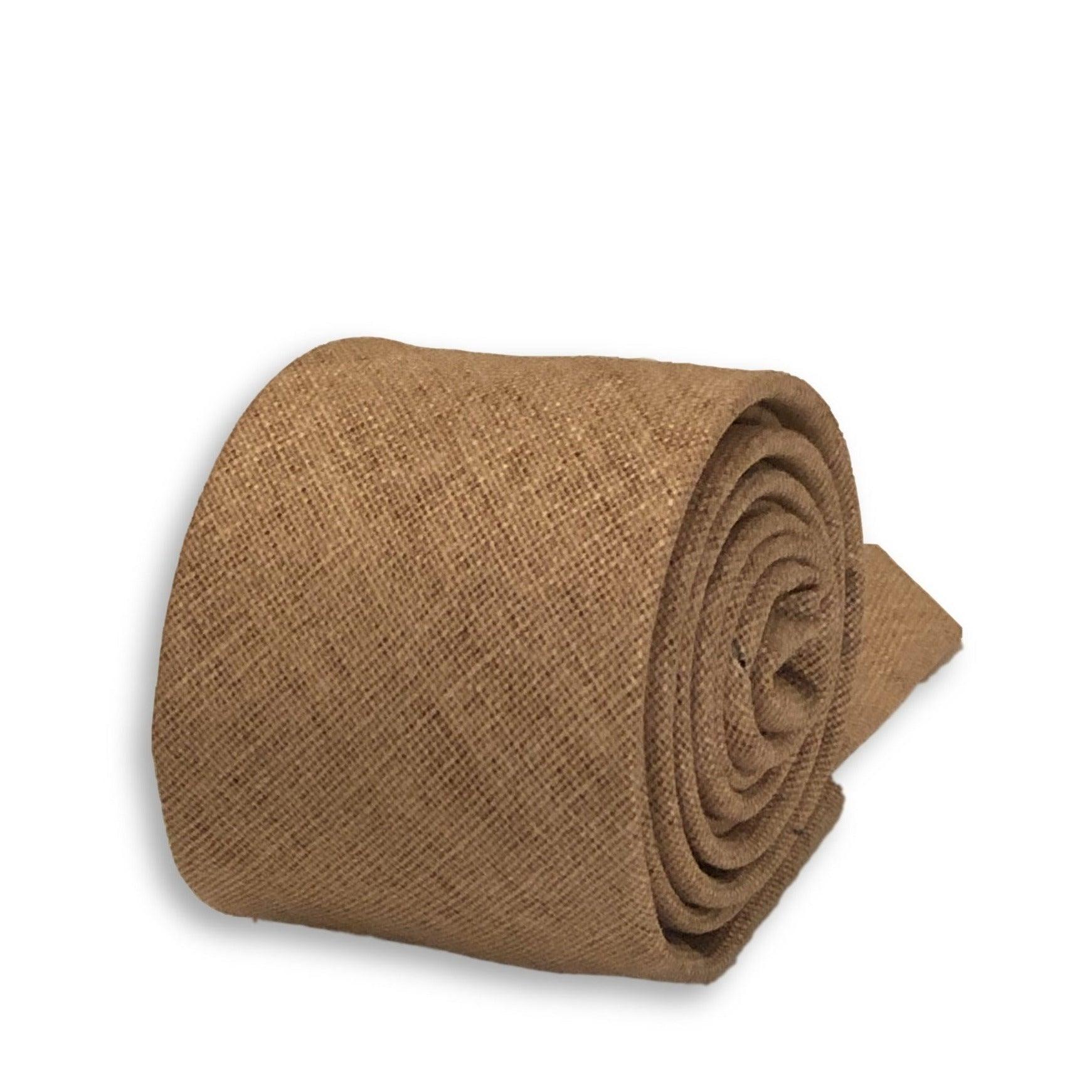 Light Sandy Beige Linen Tie