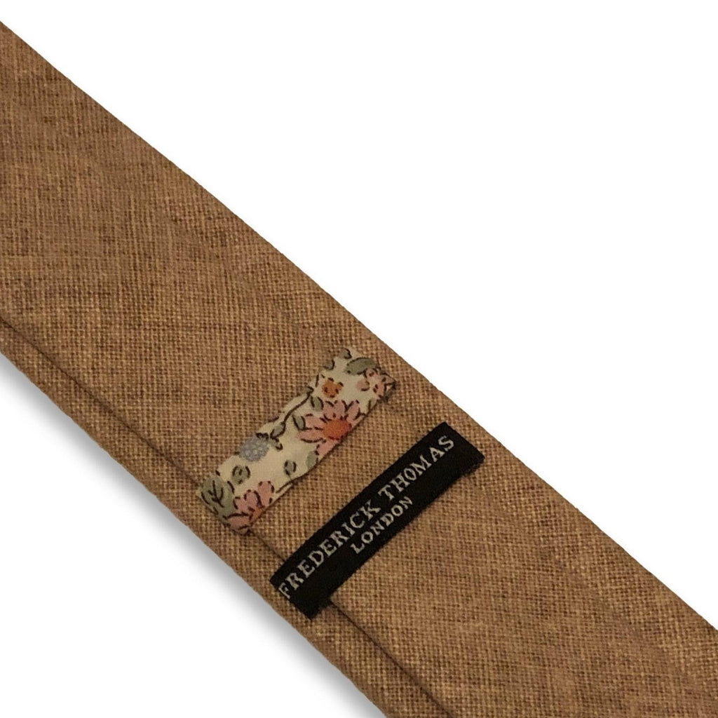 Light Sandy Beige Linen Tie