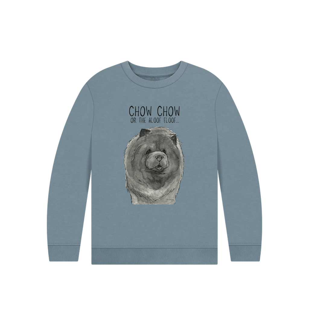 Blue Chow Chow Organic Cotton Sweatshirt for Kids