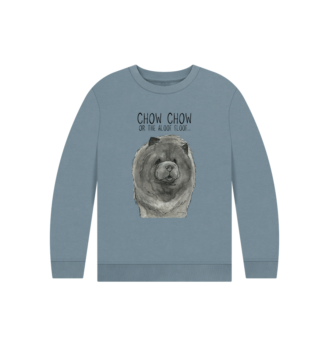 Blue Chow Chow Organic Cotton Sweatshirt for Kids