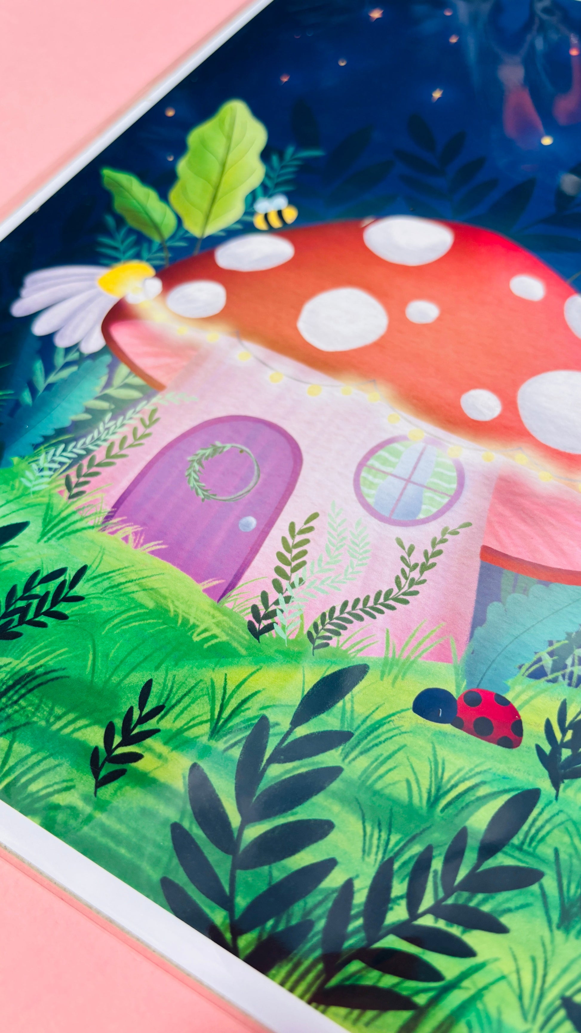 Whimsical Toadstool Art Print Fairycore Wall Art Multiple Sizes