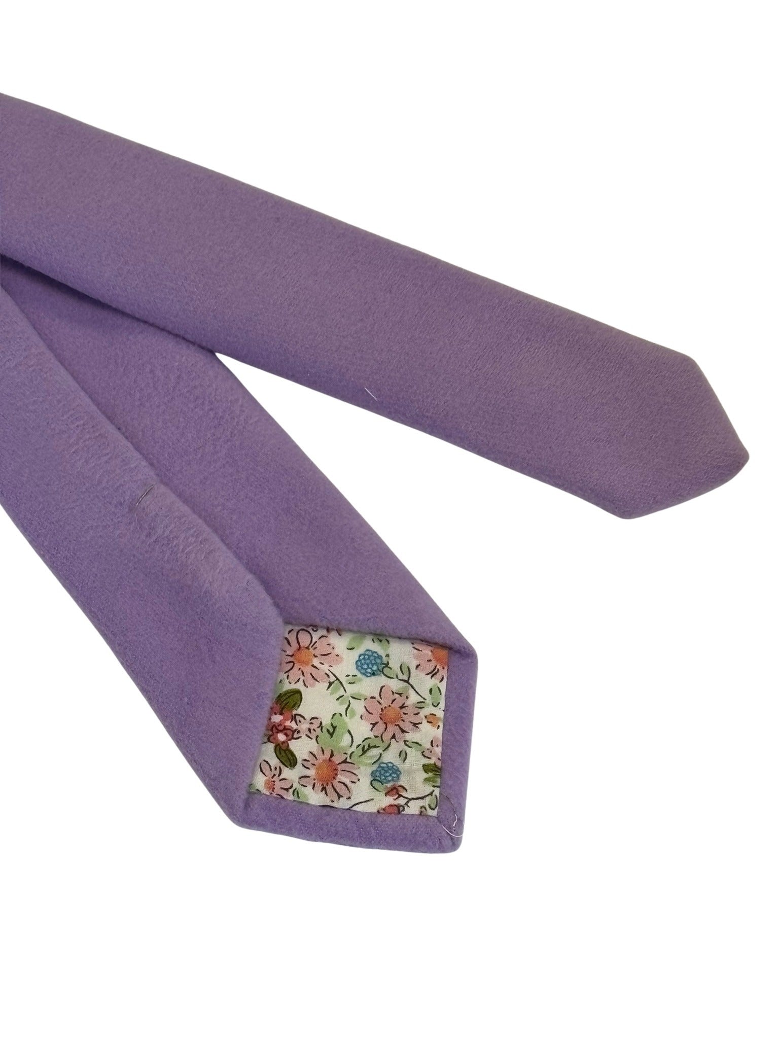 Lilac Purple Slim Wool Tie