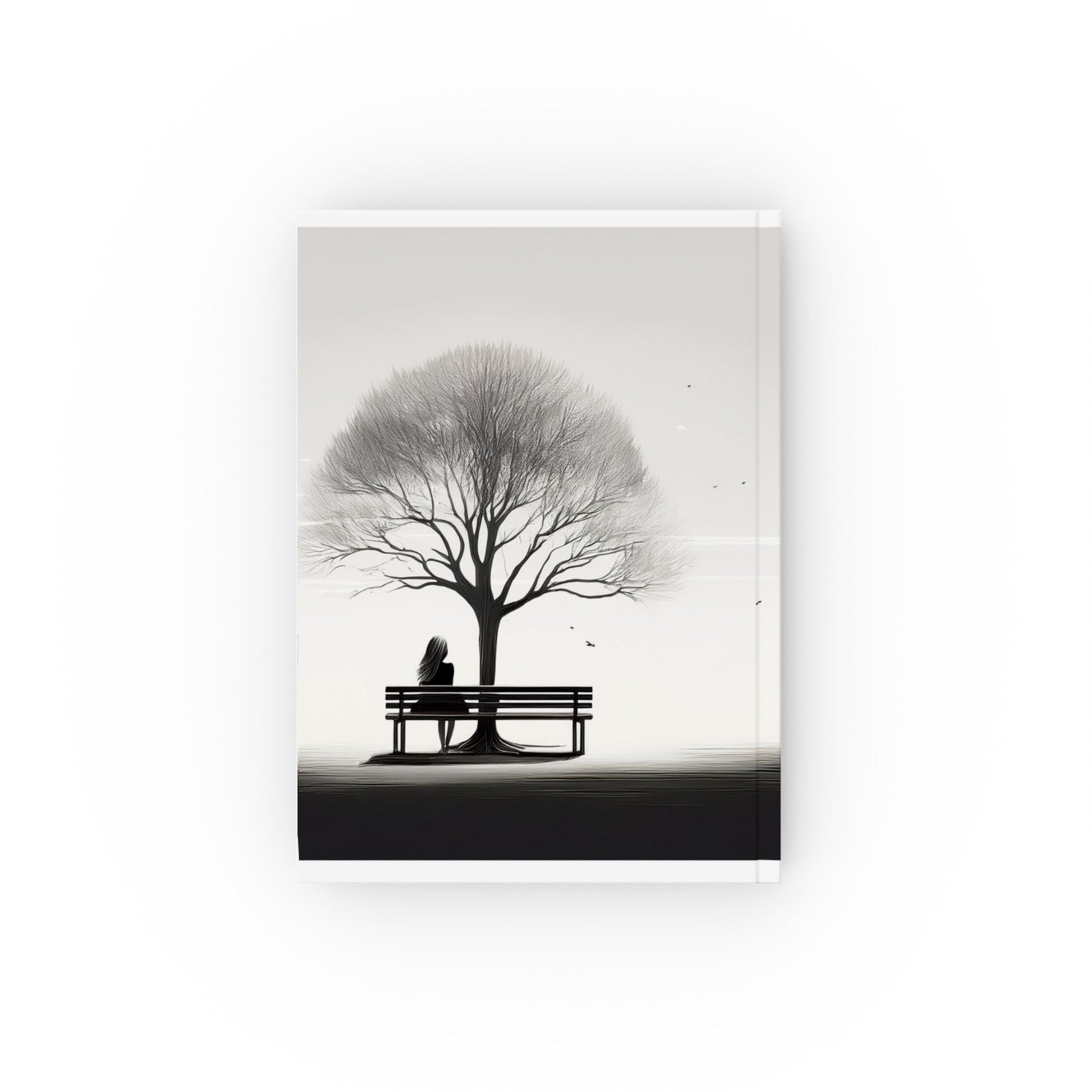 Hardcover Journal with Black and White Nature Design