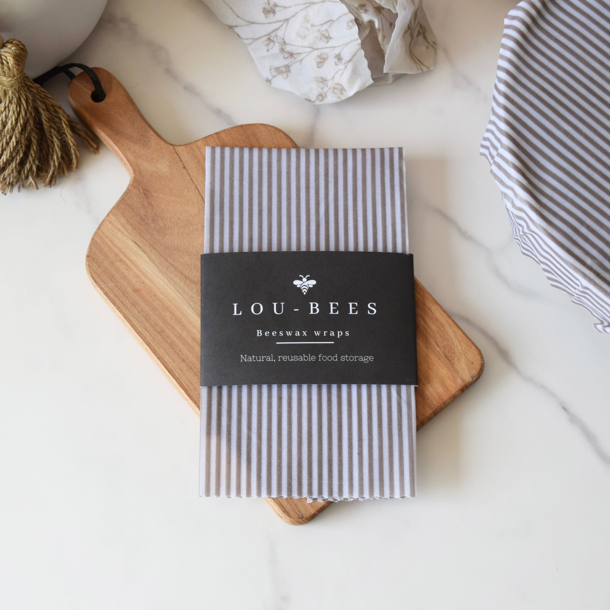 Beige Striped organic cotton wrap