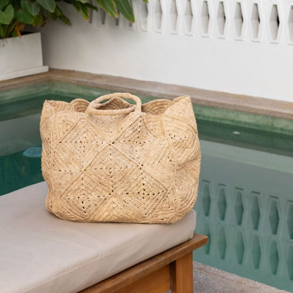 Nico Raffia Tote Bag