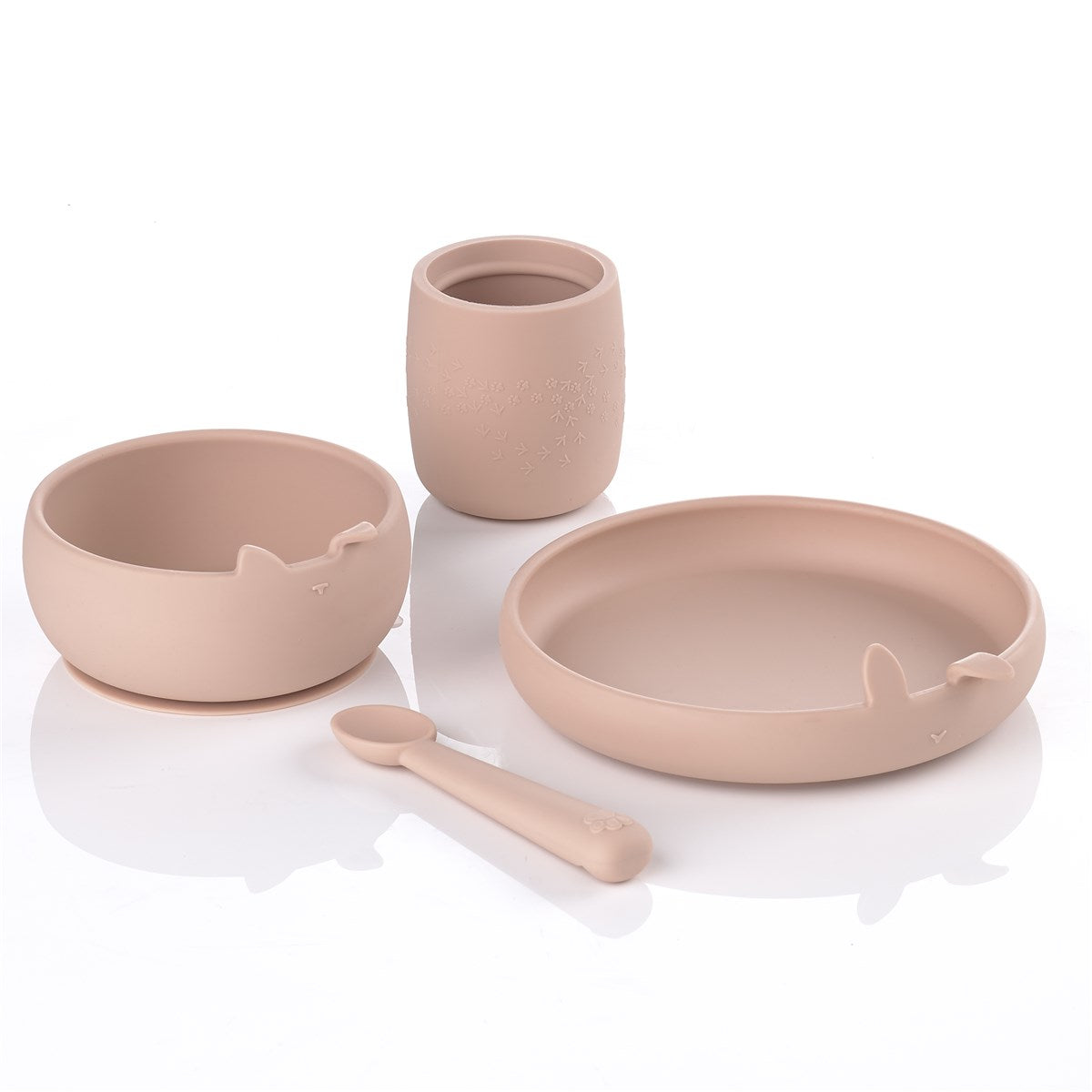 Complete 4 Piece Silicone Dinner Set for Babies