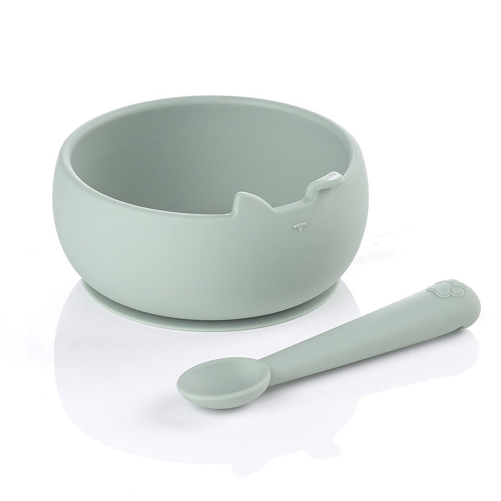 Silicone Bowl and Spoon Set for Baby's First Meals