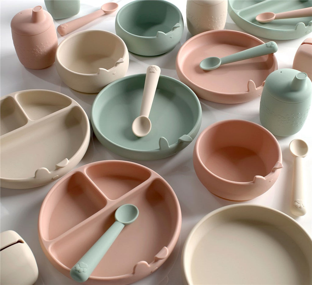 Silicone Plate with Animal Compartments for Baby Led Weaning