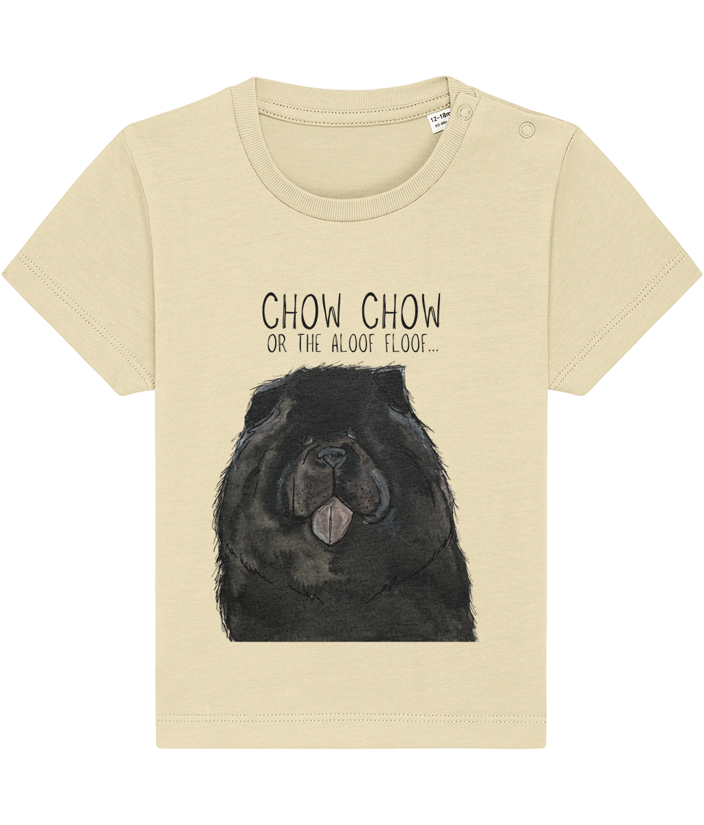 Adorable Black Chow Chow Baby T-Shirt Cute Dog-Themed Tee for Little Ones