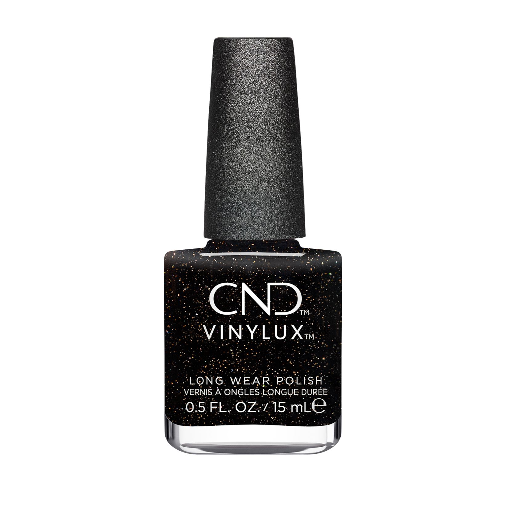 Opulent Onyx Nail Polish 15ml with Holographic Glitter