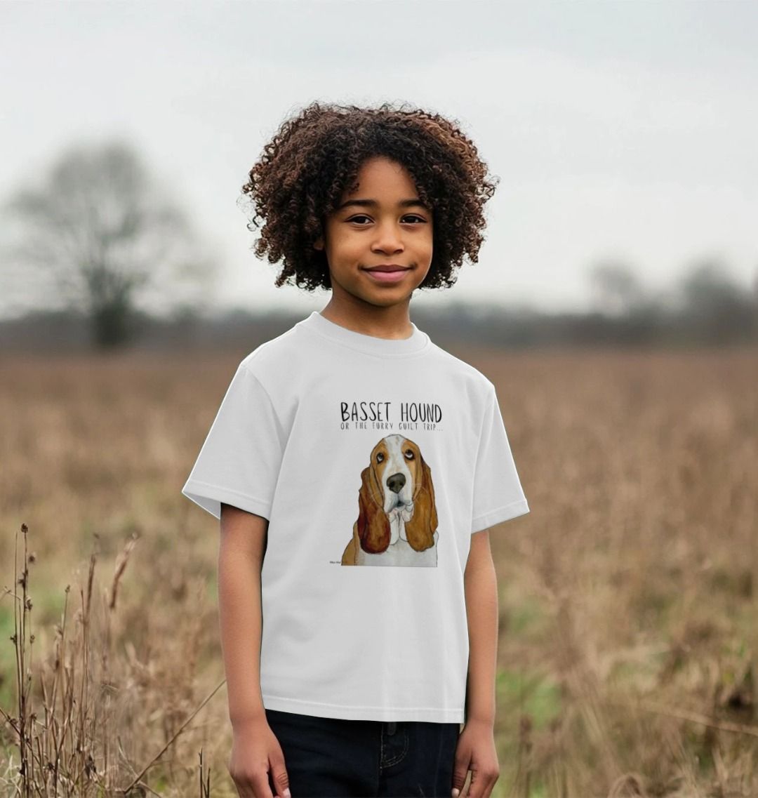 Basset Hound Child's T-Shirt in Organic Cotton