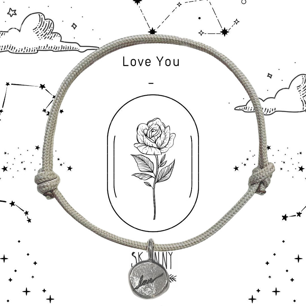 Love You Rope Bracelet in Sterling Silver