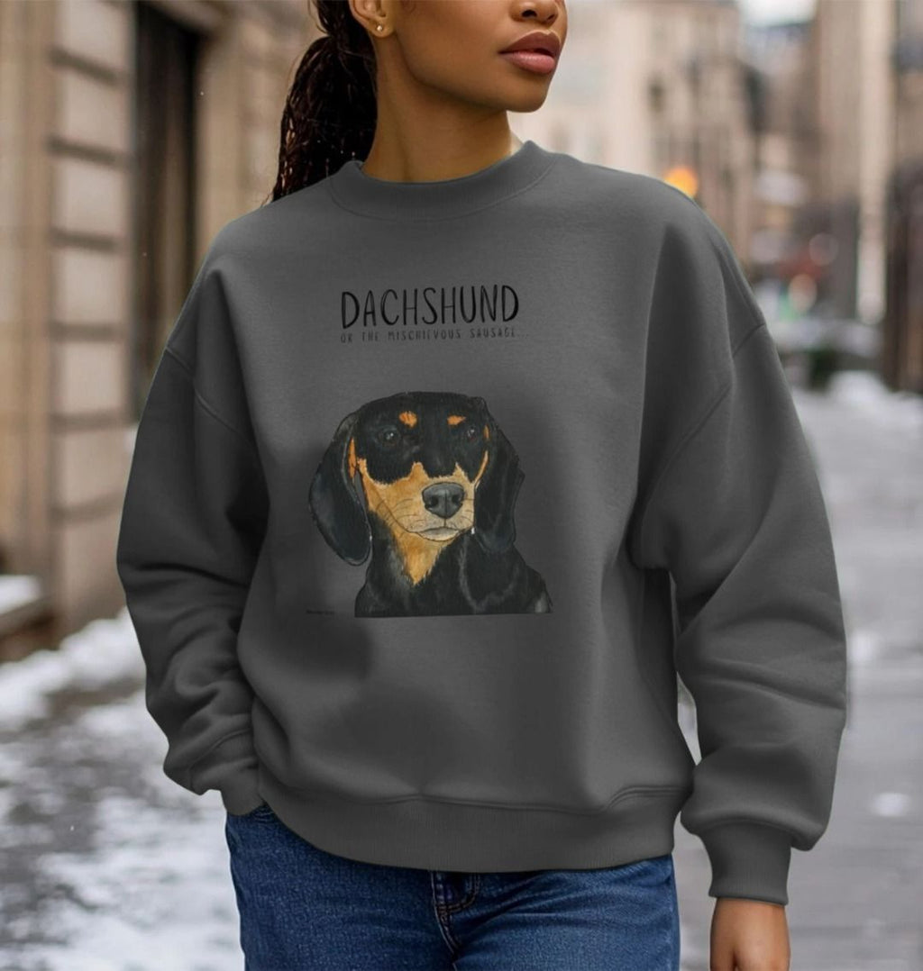 Black and Tan Dachshund Oversized Sweatshirt