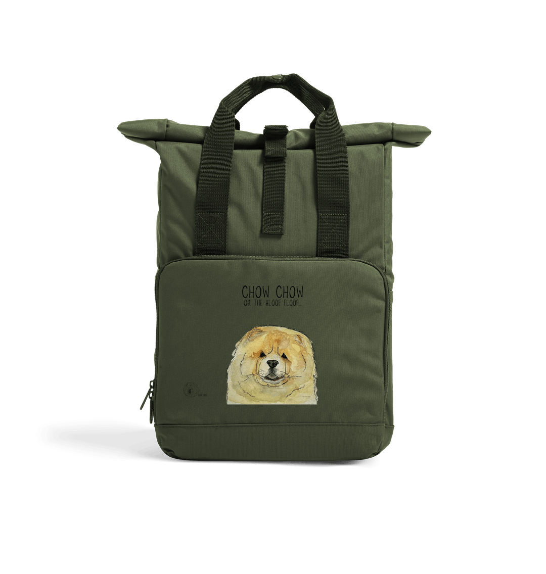 Fawn Chow Chow Roll Top Backpack