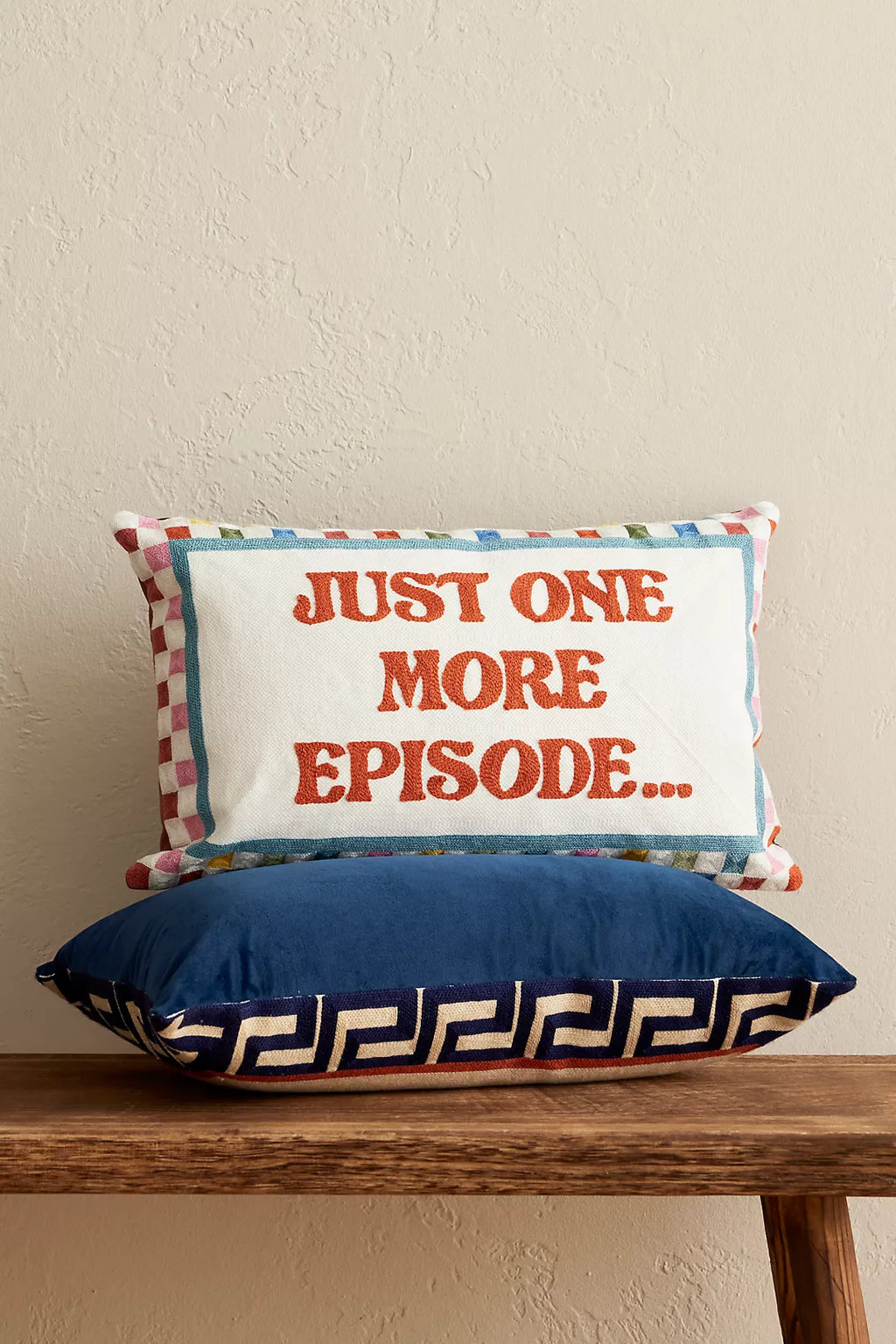 Just One More Episode Needlepoint Cushion