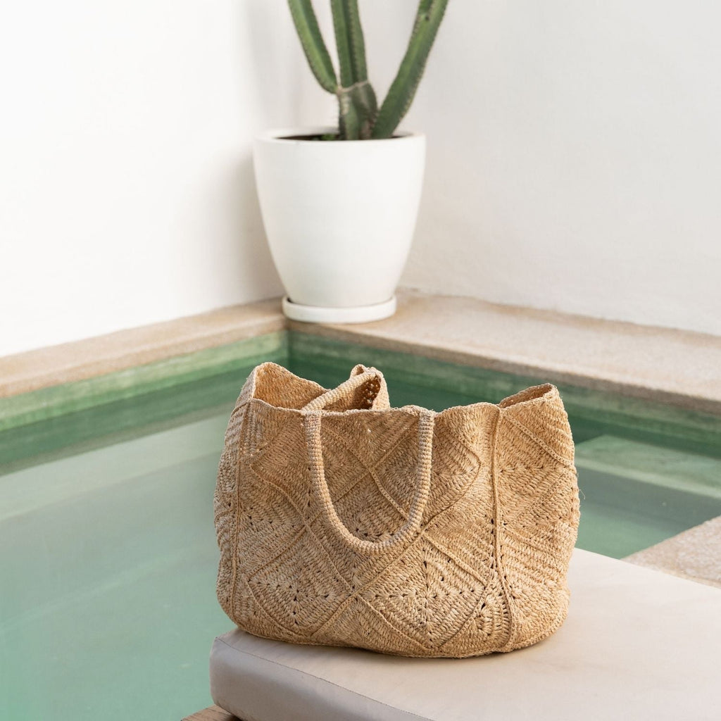 Nico Raffia Tote Bag