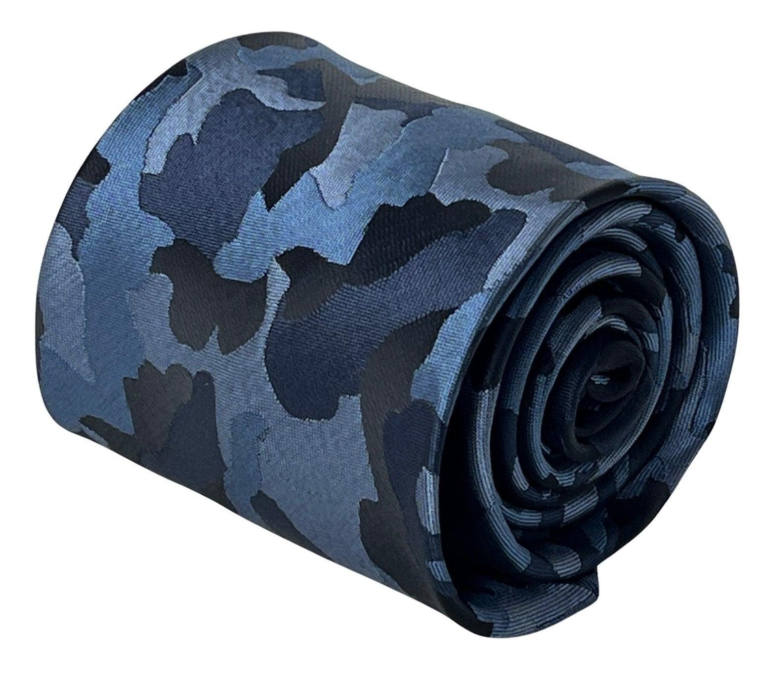 Navy Blue Camouflage Design Tie