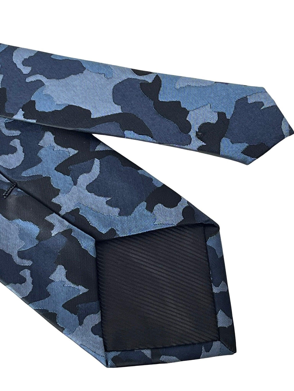 Navy Blue Camouflage Design Tie