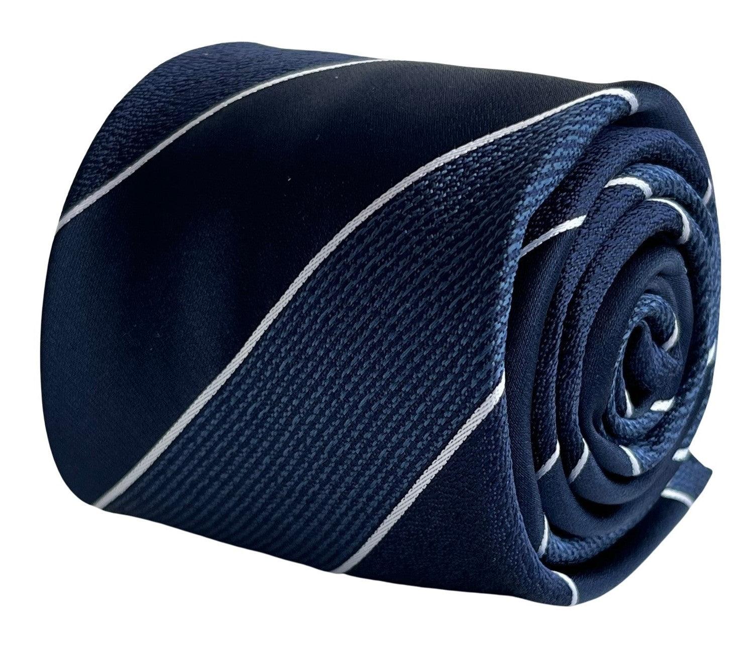 Navy and Medium Blue Classic Club Striped Tie