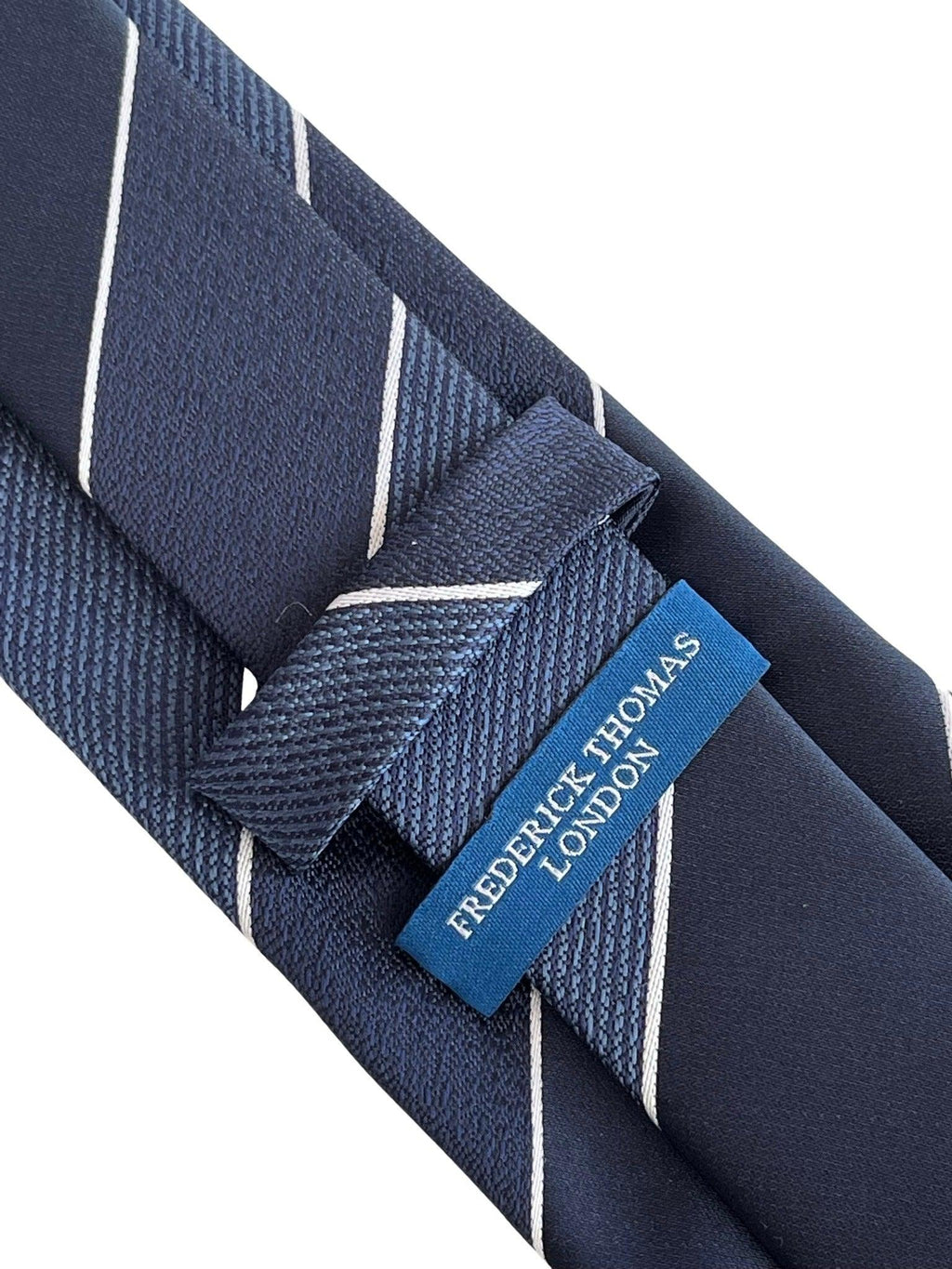 Navy and Medium Blue Classic Club Striped Tie