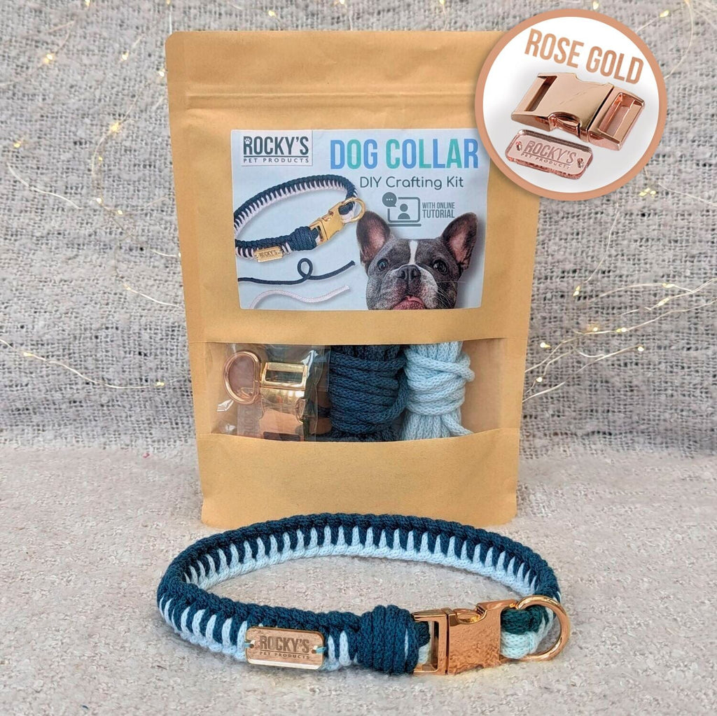 Make Your Own Dog Collar Craft Kit in Blue