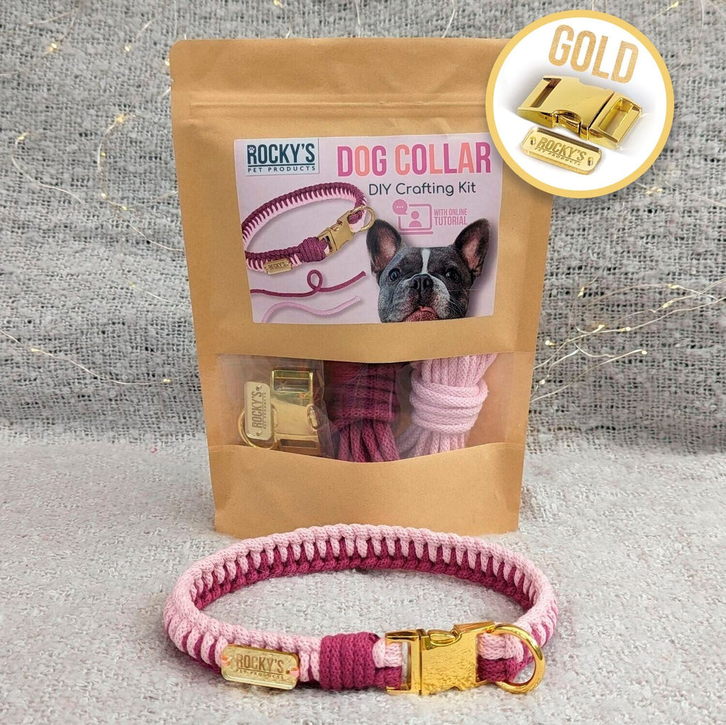 Make Your Own Dog Collar Craft Kit in Pink