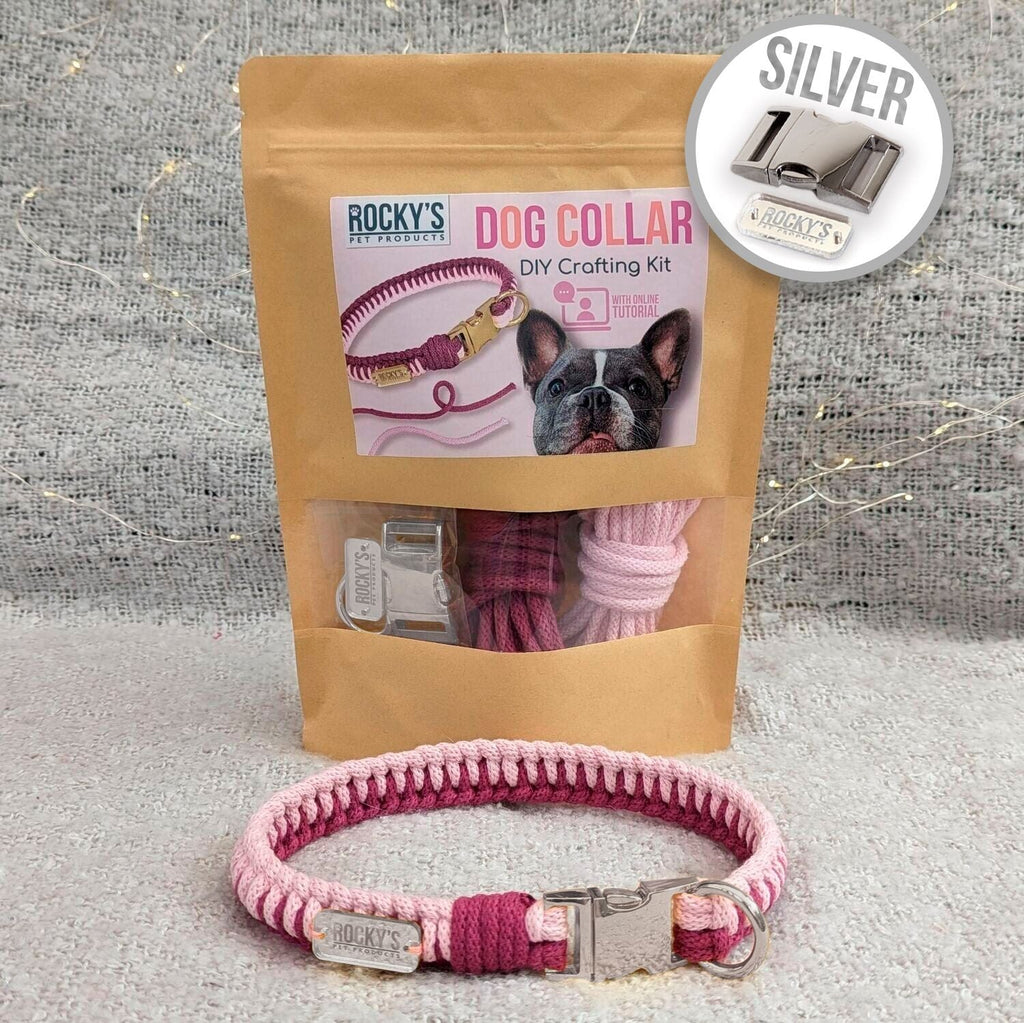 Make Your Own Dog Collar Craft Kit in Pink