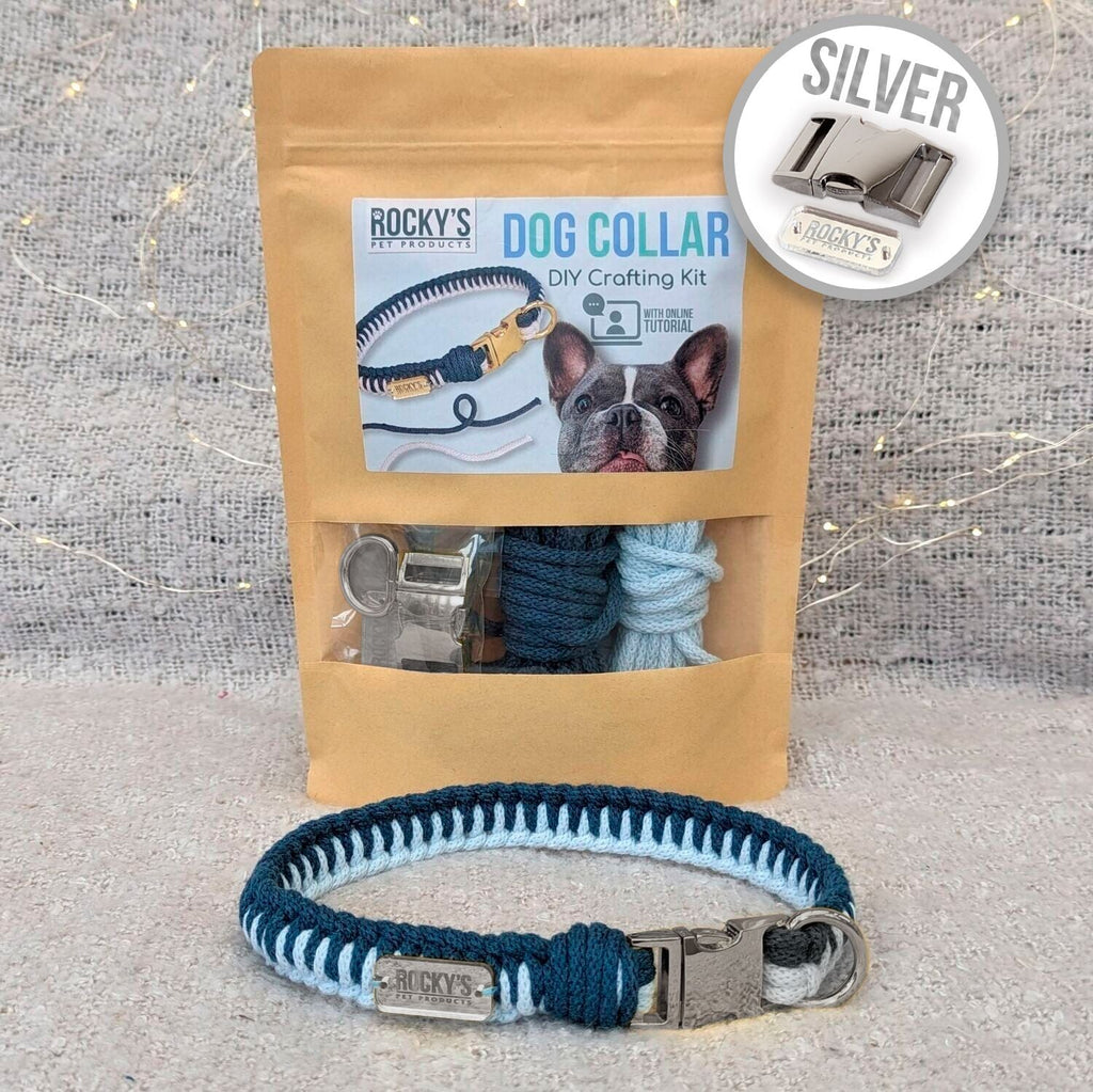 Make Your Own Dog Collar Craft Kit in Blue