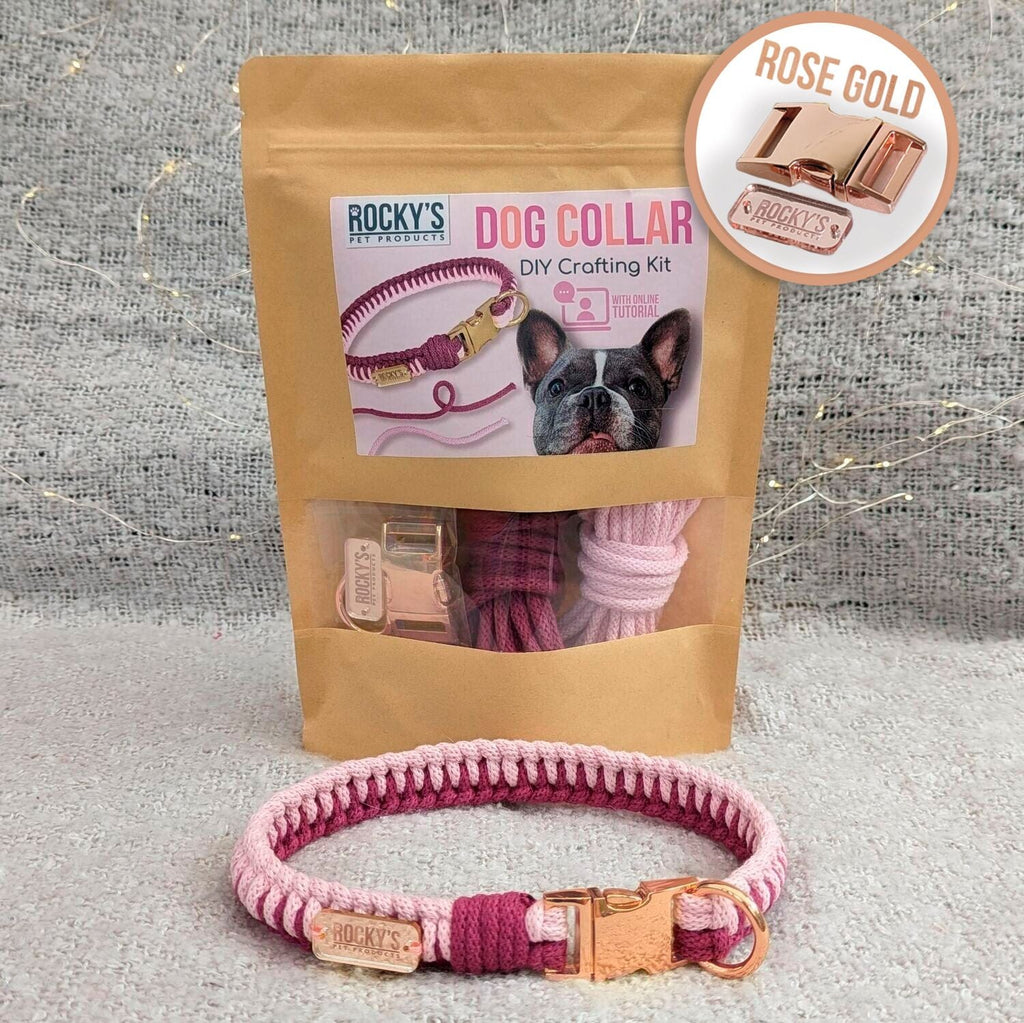 Make Your Own Dog Collar Craft Kit in Pink