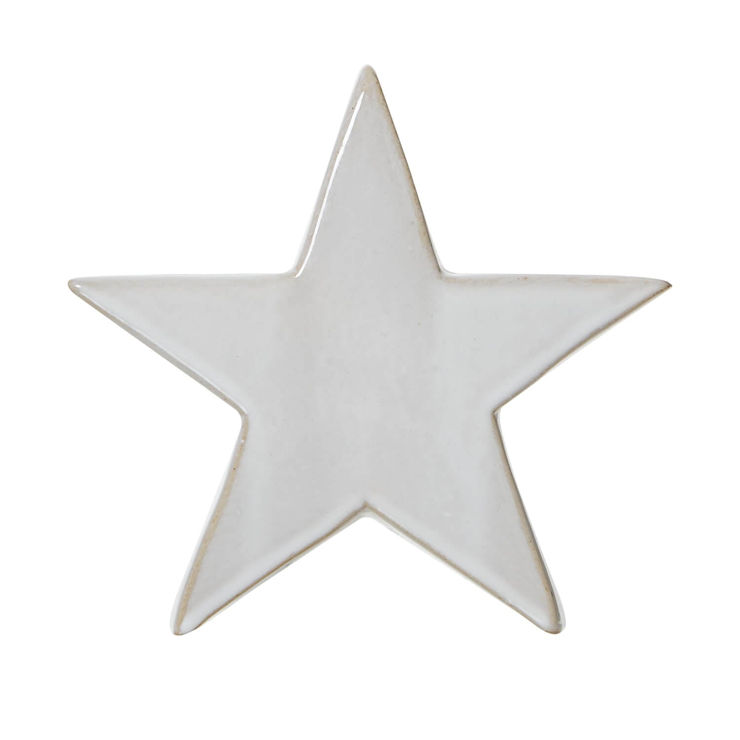 Handcrafted ceramic winter star ornament with matte white finish, Scandinavian minimalist holiday decor by sostter at brixbailey.com