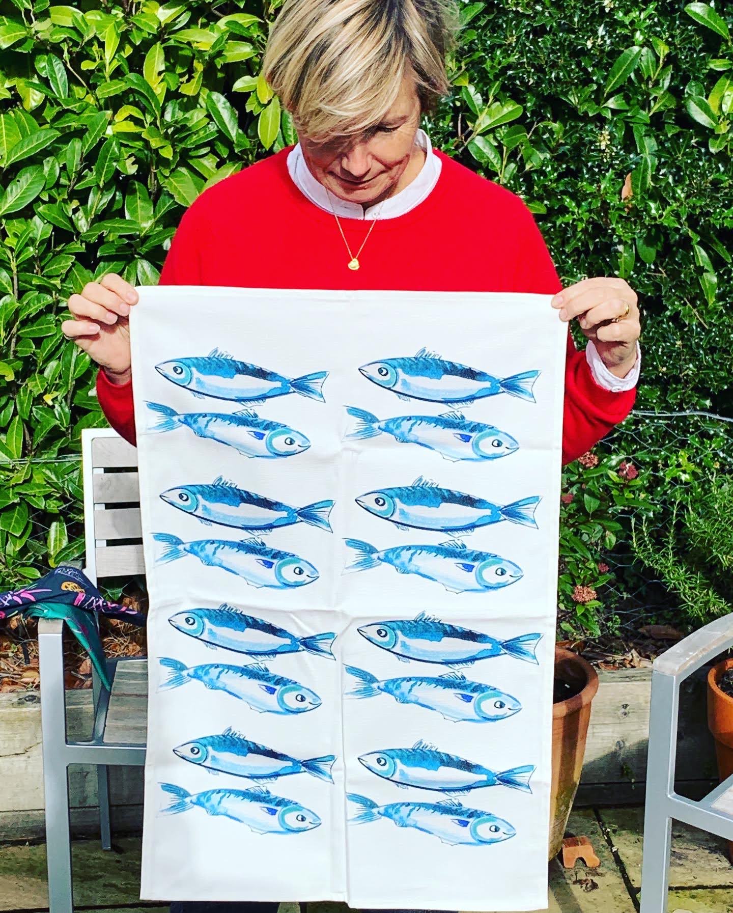 Oh So Bright Fresh Fish Tea Towel