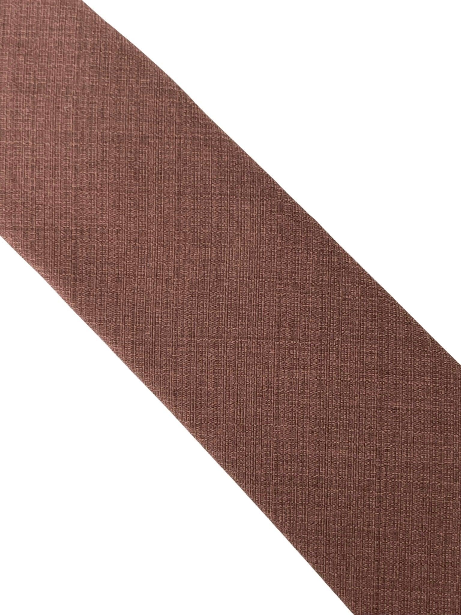 Handmade Bamboo Tie and Pocket Square in Dusky Red Brick