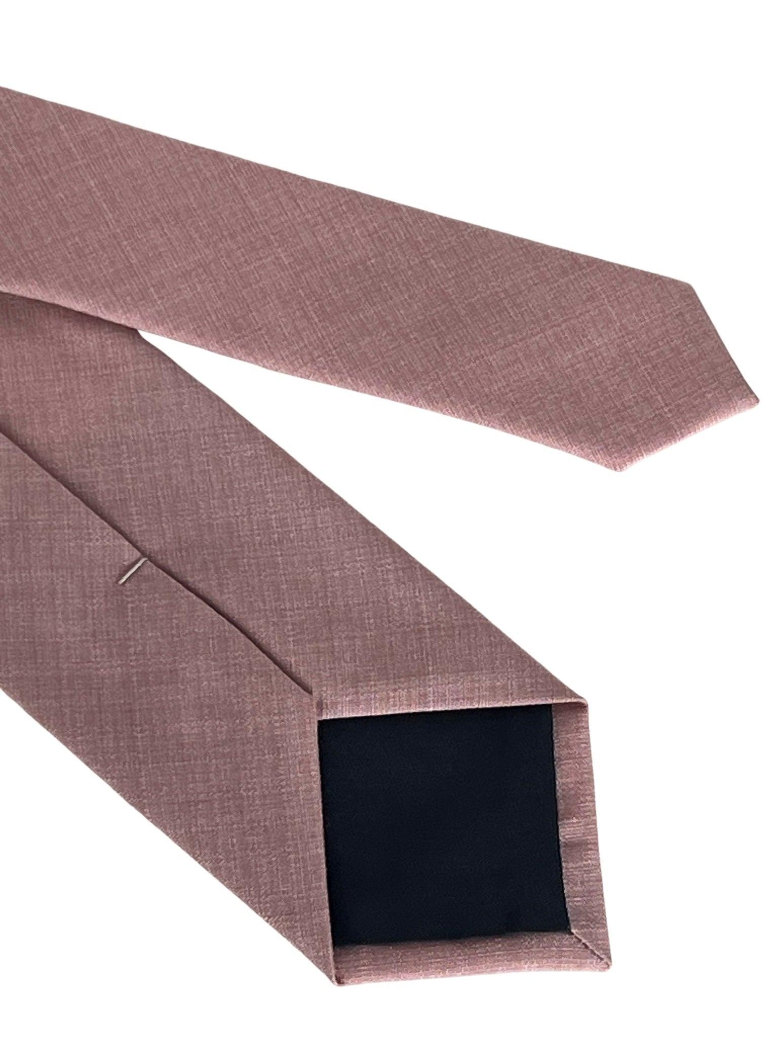 Dusky Pink Bamboo Tie and Pocket Square Set