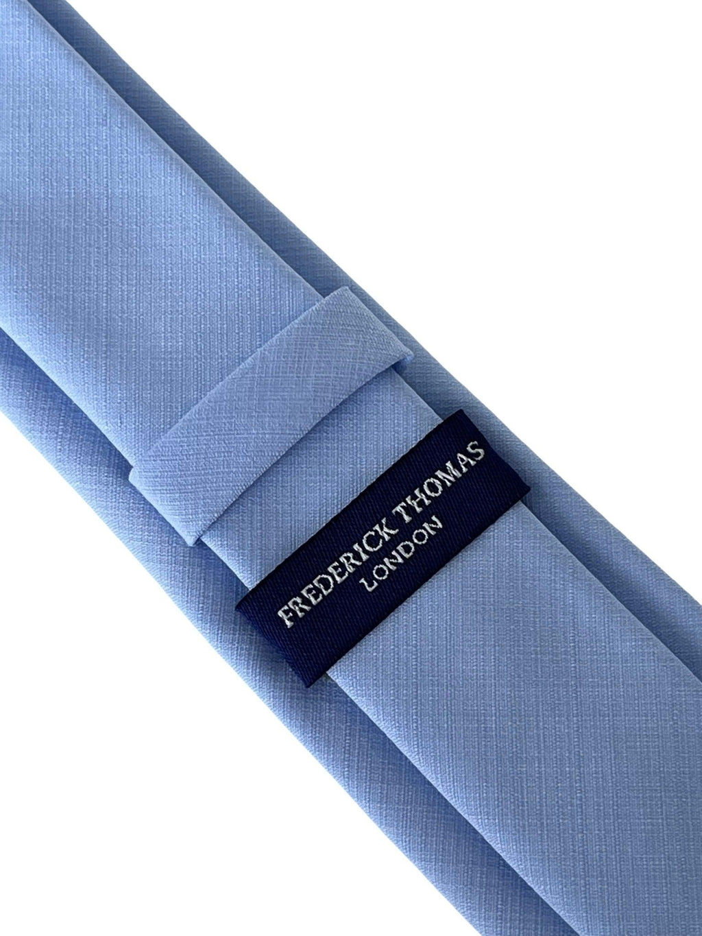 Pale Blue Bamboo Tie and Pocket Square Set