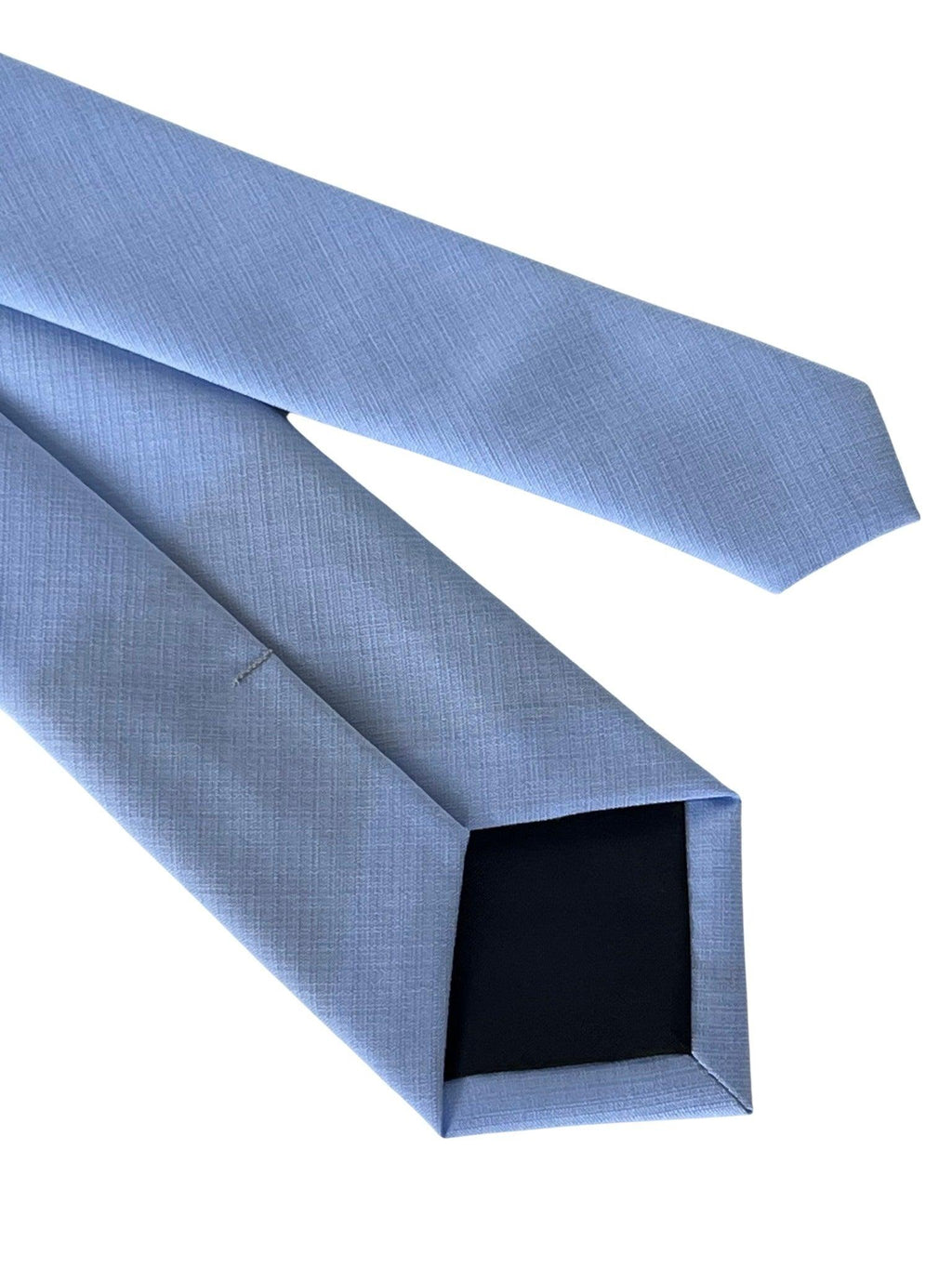 Pale Blue Bamboo Tie and Pocket Square Set