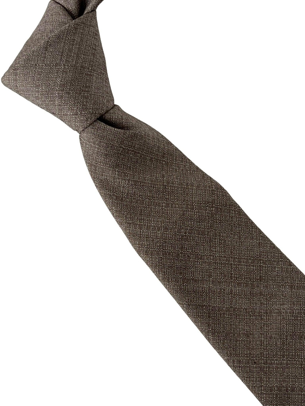Handmade Bamboo Tie and Pocket Square in Beige Taupe Brown