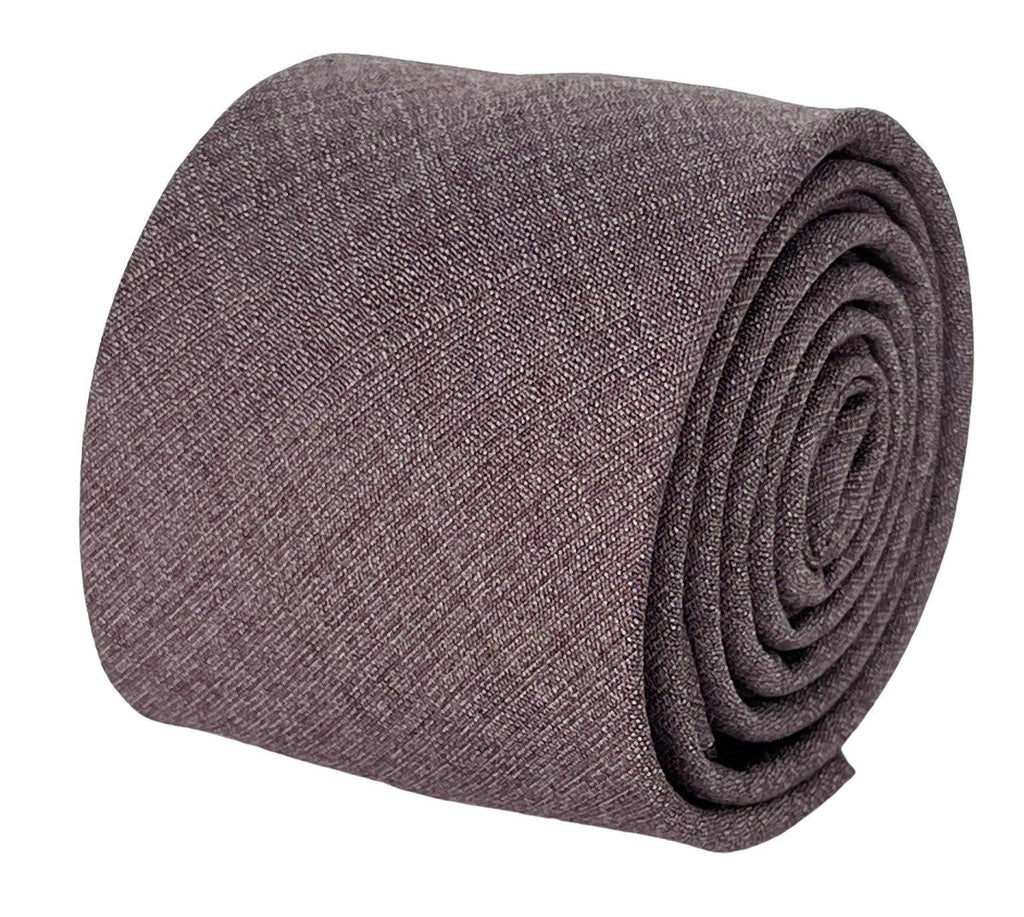 Mauve Brown Bamboo Tie and Pocket Square Set