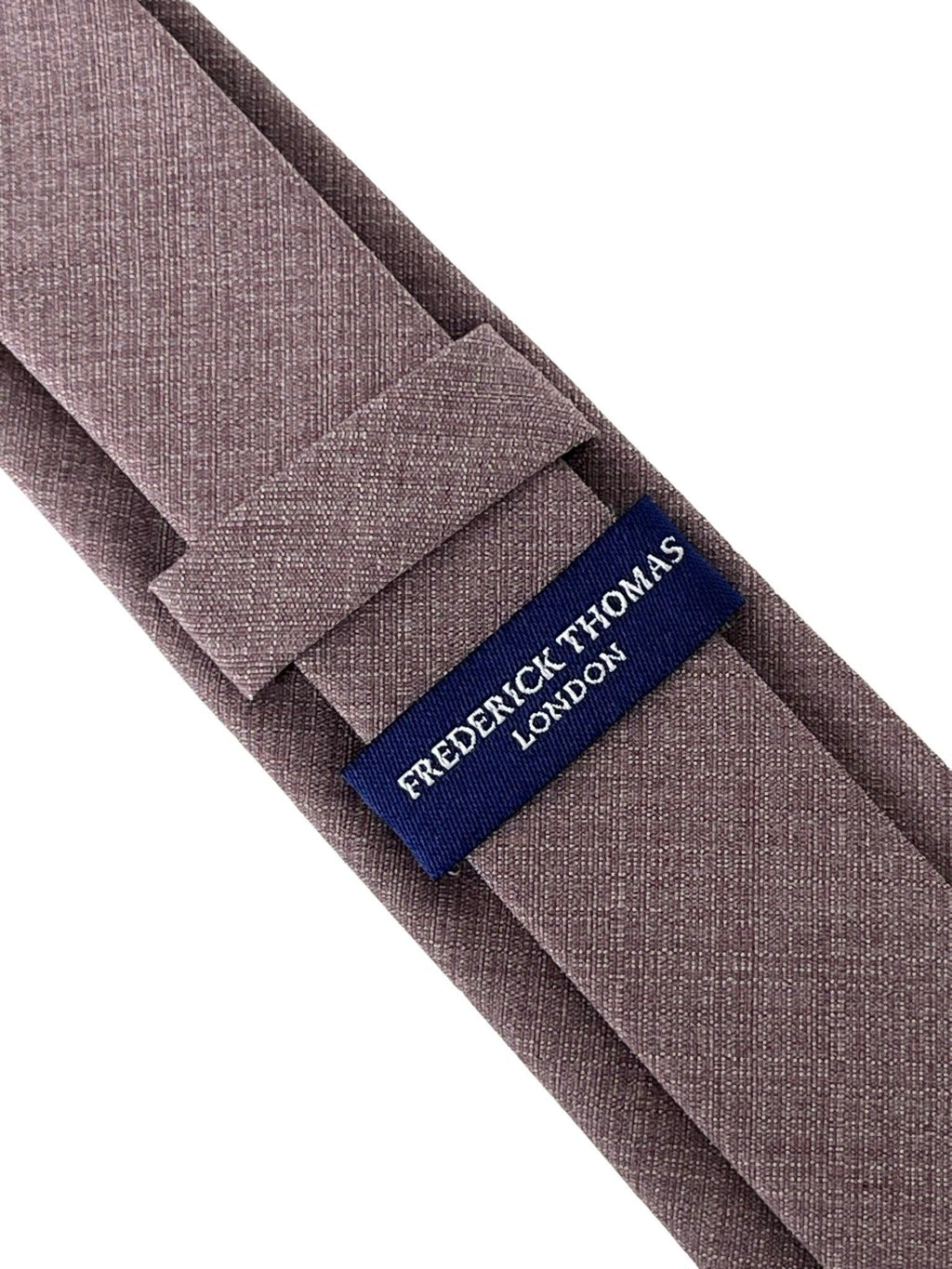 Mauve Brown Bamboo Tie and Pocket Square Set