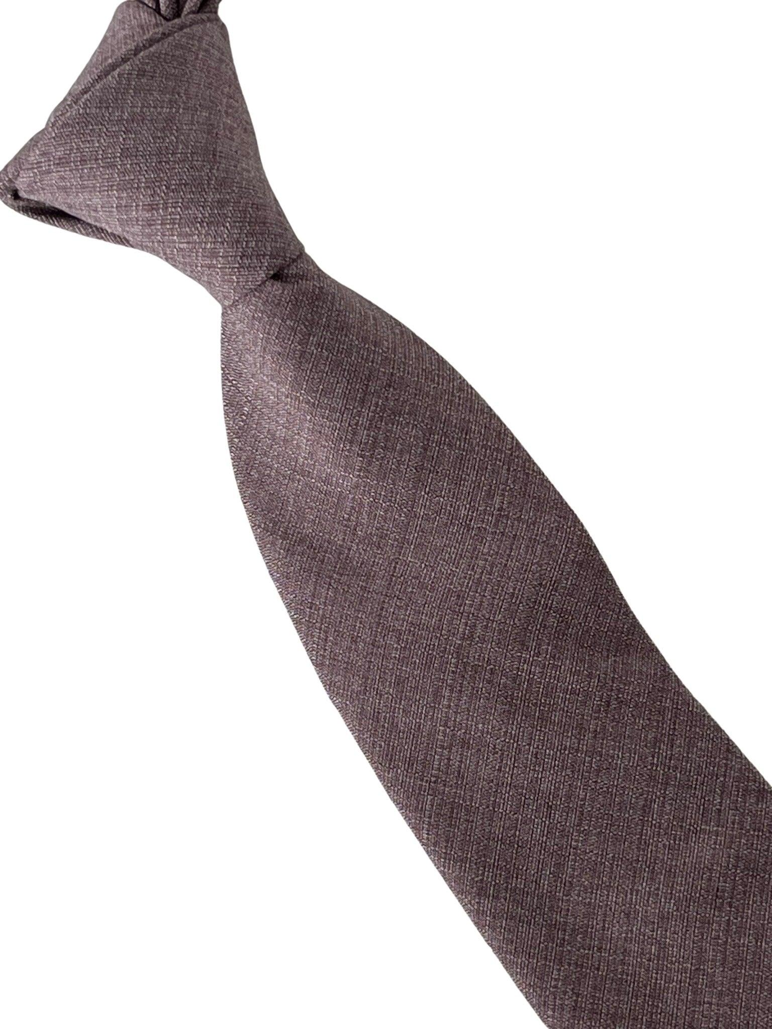 Mauve Brown Bamboo Tie and Pocket Square Set